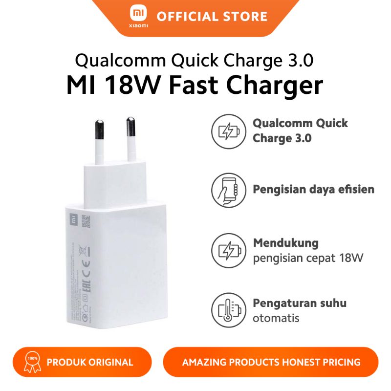 Jual Xiaomi Mi 18W Fast Charger di Seller Peace Cell Marina Official