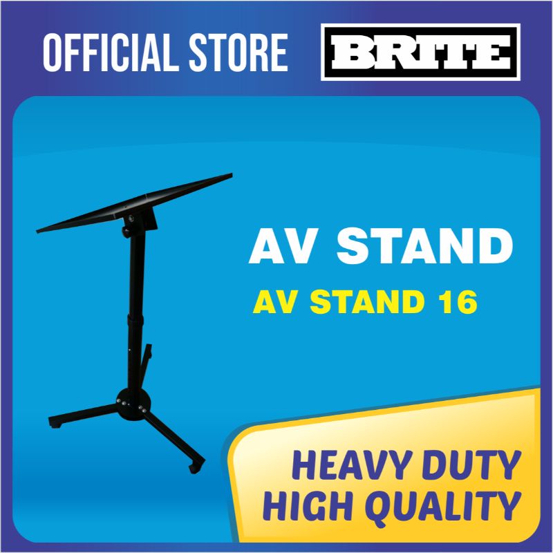 Jual Brite Projector AV Stand 16 Meja Projector Portable Hitam di