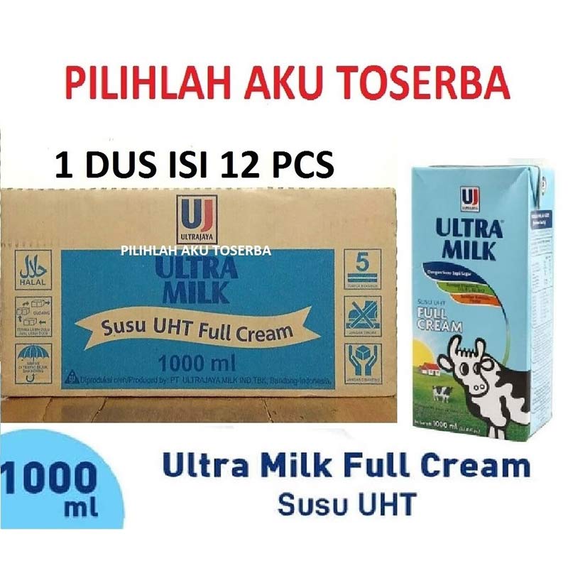 Susu Ultra Full Cream 1 Liter Harga 1 Dus Isi 12 Terbaru Juli 2021 Harga Murah Kualitas Terjamin Blibli