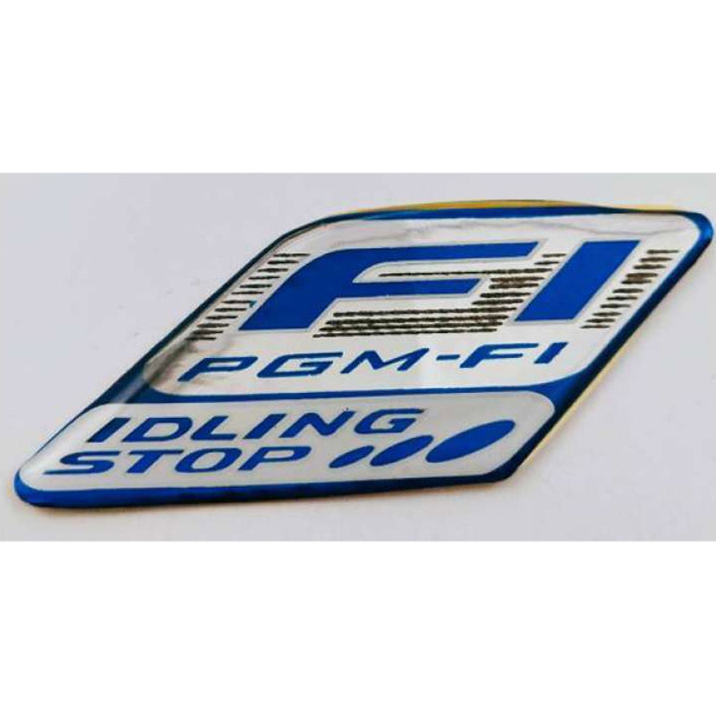 Jual Cahaya Stiker Logo PGM FI Idling Stop Emblem Timbul for Honda FI