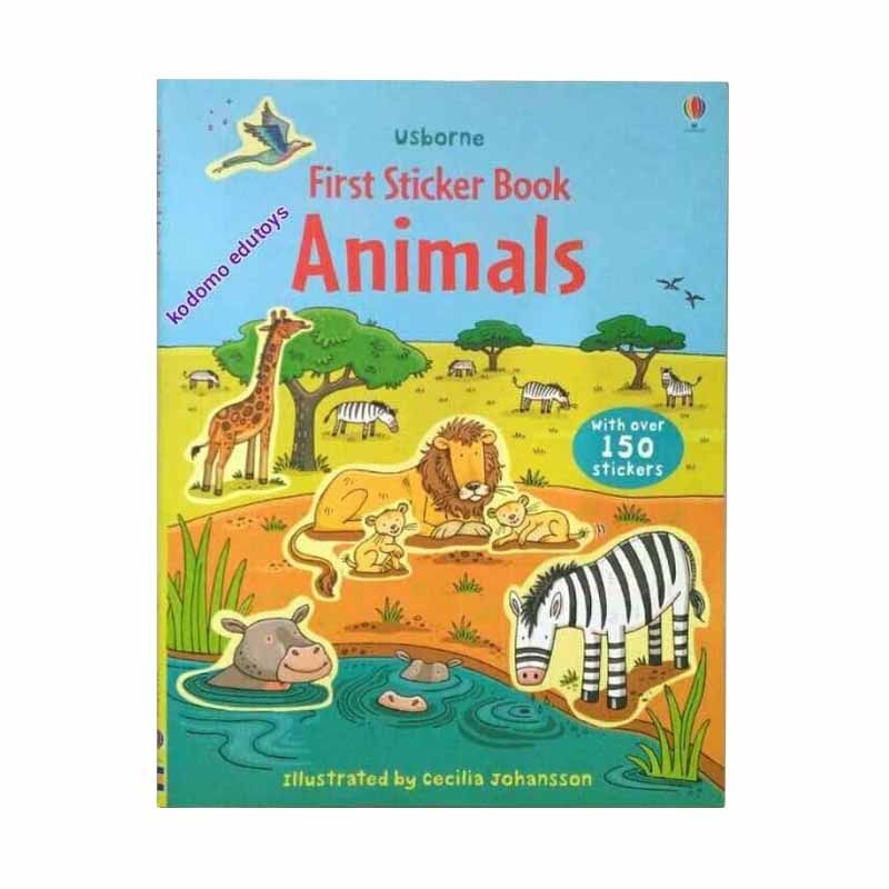 Jual Usborne First Sticker Book Animals, Buku Import Aktifitas Anak