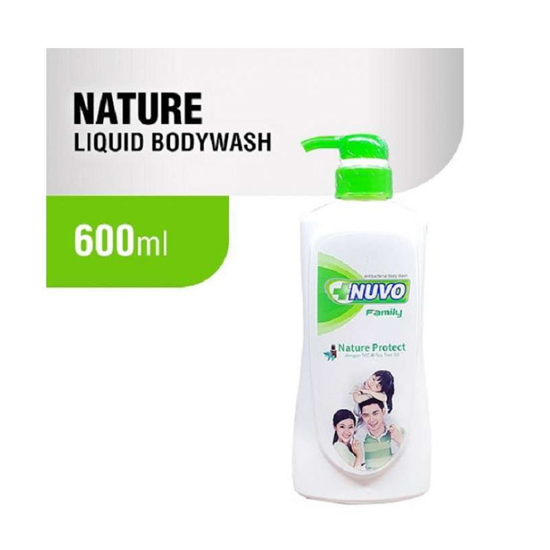 Jual NUVO FAMILY NATURE PROTECT HIJAU ANTIBACTERIAL BODY WASH 600 ML