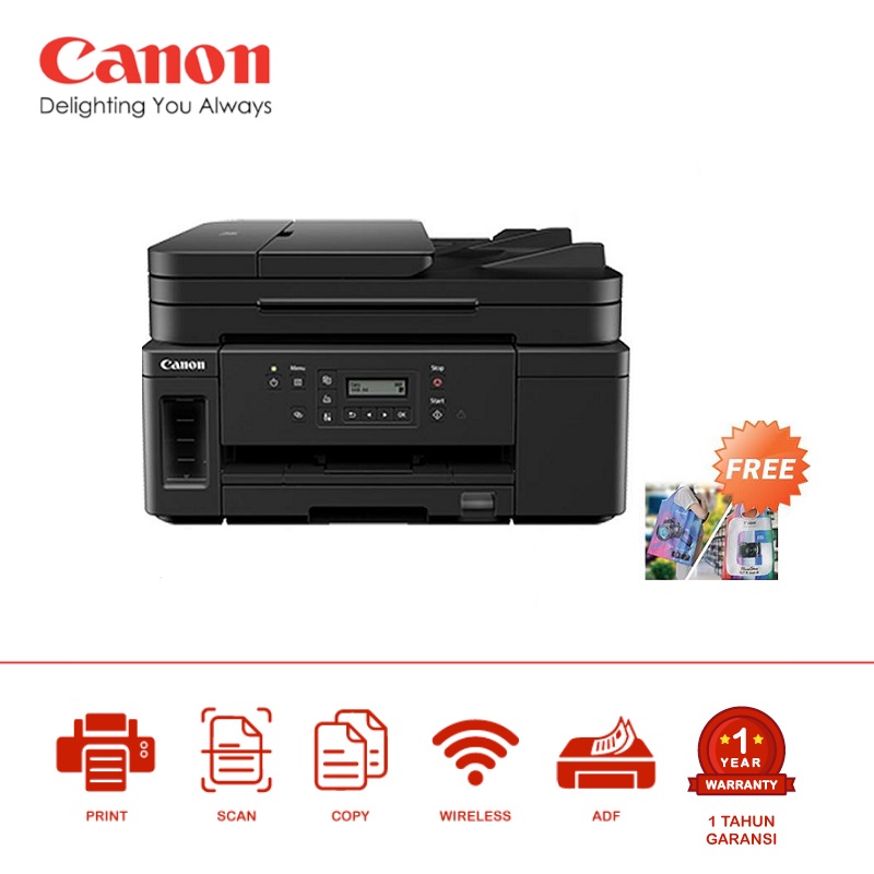 canon pixma gm4070 all in one mono ink tank printer with adf print scan copy wifi free foldable bag