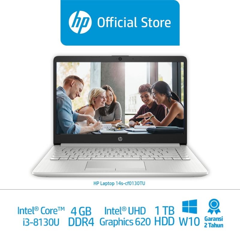 Jual Hp 14s Cf0130tu Notebook Intel Core I3 8130u 4gb 1tb Hdd W10 Online Oktober 2020 Blibli Com