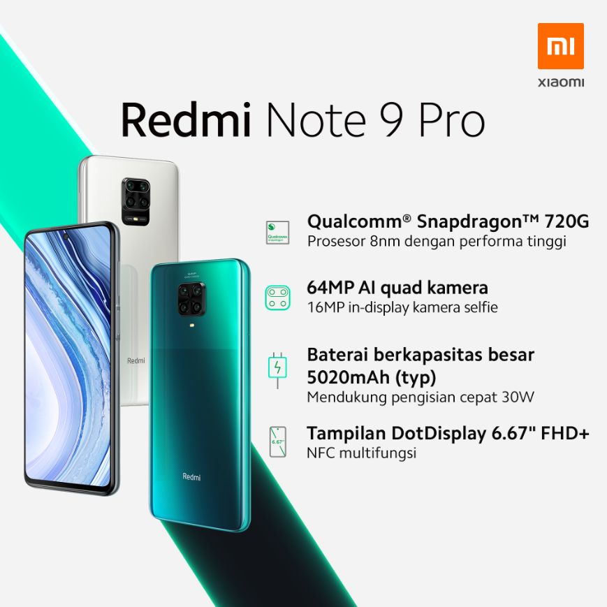 Jual Xiaomi Redmi Note 9 Pro Smartphone [64/GB/ 6 GB/ O