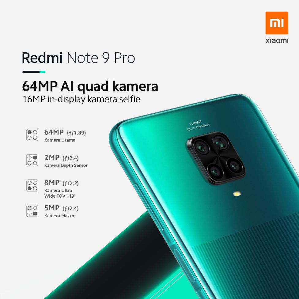 Jual Xiaomi Redmi Note 9 Pro Smartphone [64/GB/ 6 GB/ O