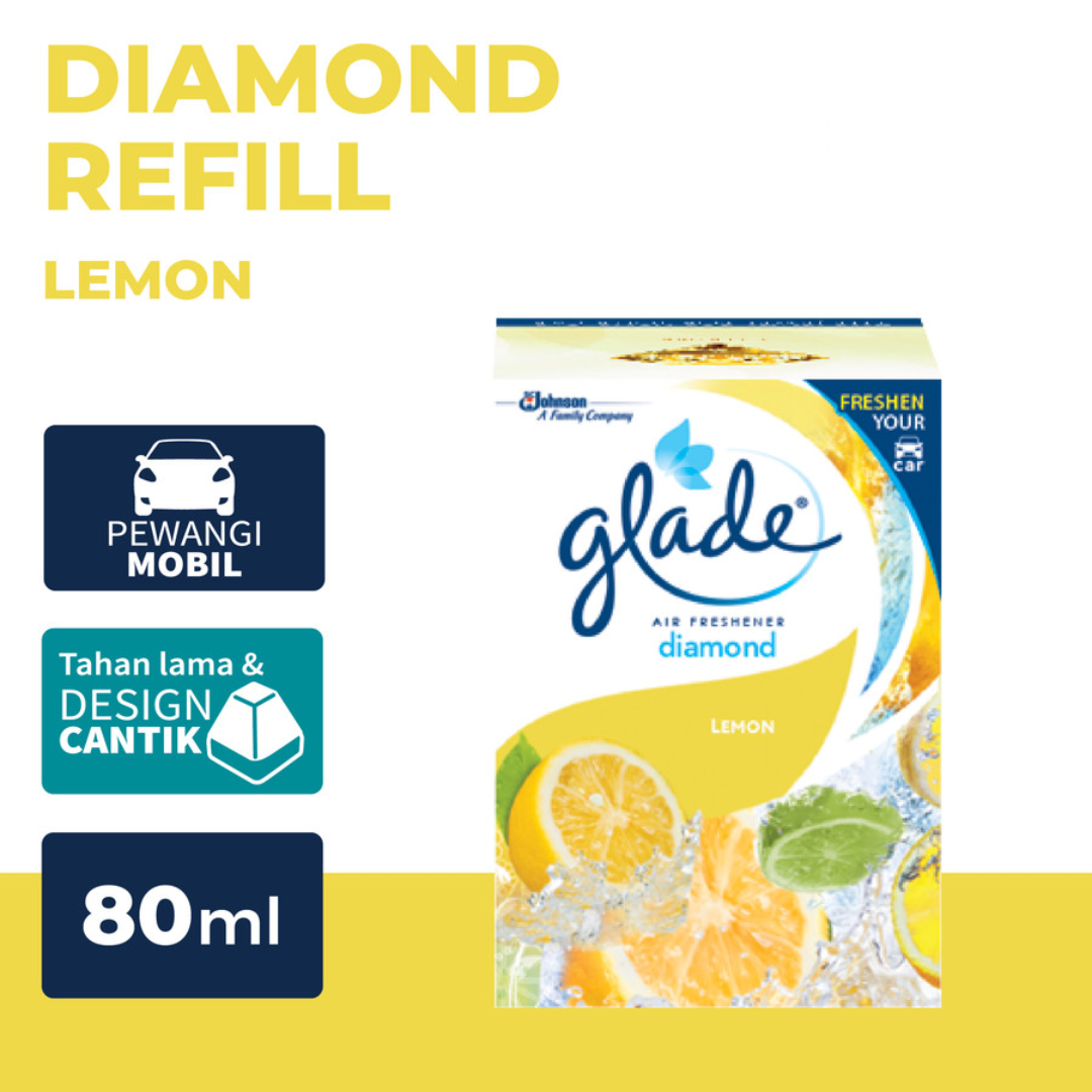 Promo Glade Diamond Lemon New Refill Pengharum Mobil [80 mL] Diskon 21