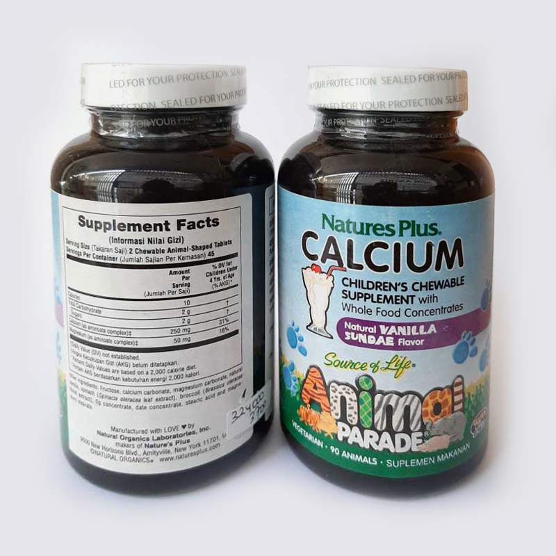 Jual Natures Plus Calcium Animal Parade Suplemen Kesehatan Tulang dan Gigi  [90 Animals] di Seller amelys shop - Surodikraman, Kab. Ponorogo | Blibli