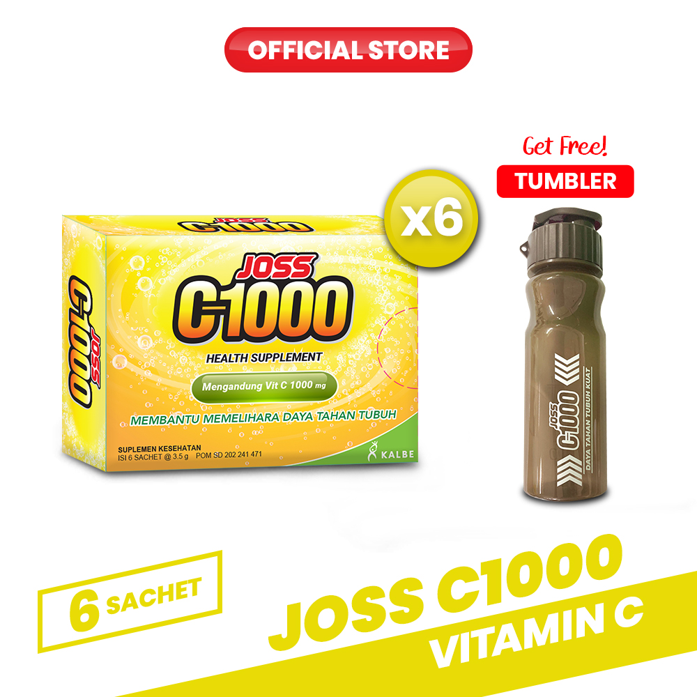 Joss C 1000 Minuman Kesehatan 6 Packs 6 Sachet Pack Free Tumbler Terbaru Agustus 21 Harga Murah Kualitas Terjamin Blibli Joss C 1000 Minuman Kesehatan 6 Packs 6 Sachet Pack Free Tumbler Terbaru Agustus 21 Harga Murah Kualitas Terjamin Blibli