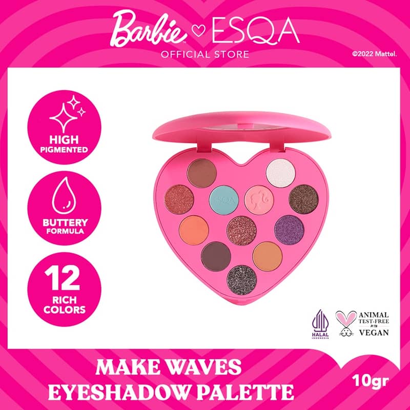 Review Barbie X ESQA Make Waves Eyeshadow Palette