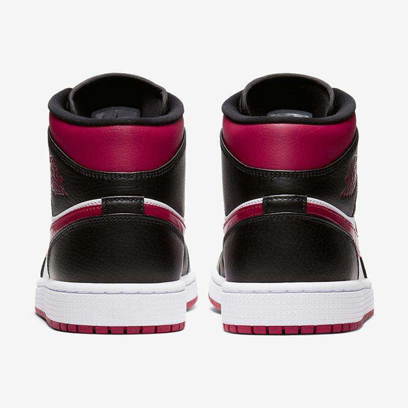 air jordan 1 mid bred toe white black red