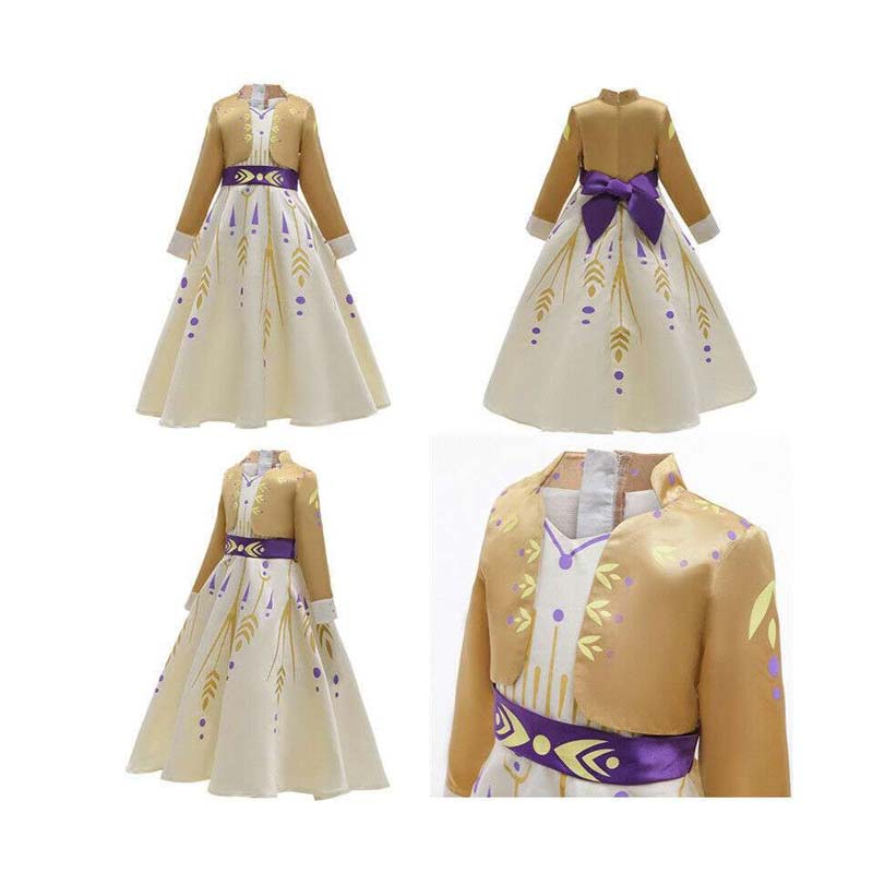 Kostum Frozen Anna Rompi Krem Dress Baju Princess Anak - Main Image