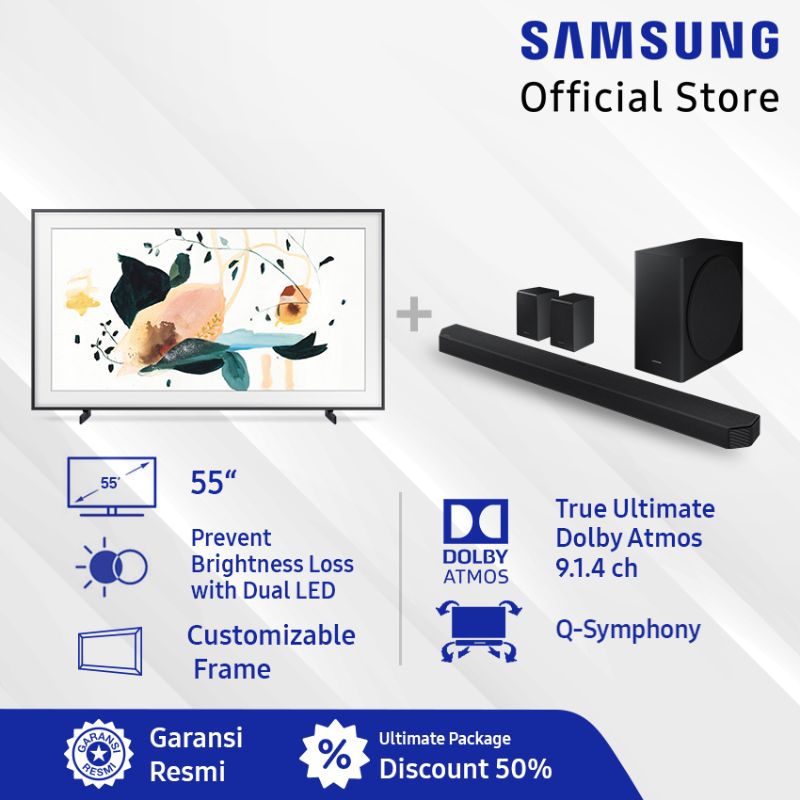 Jual PRE ORDER - Samsung HW-Q950T Soundbar [9.1.4 Ch/546 W] Free Samsung  QA55LS03TAKXXD The Frame QLED 4K Smart TV [55 Inch] di Seller Blibli.com -  Kota Jakarta Timur, DKI Jakarta | Blibli