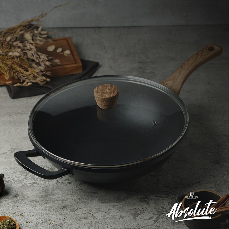 Jual Debellin Asian Wok Pan 32 cm Absolute Granite