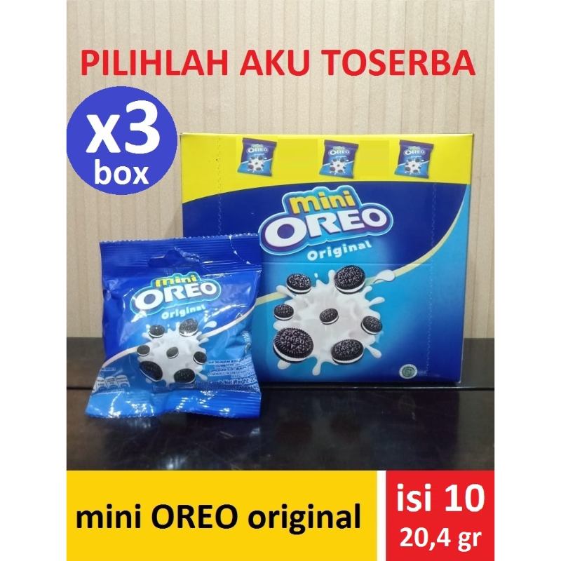 Promo Oreo Mini Vanilla Pouch 10 x 20,4 gr ( HARGA 3 BOX ) Diskon 9% di ...