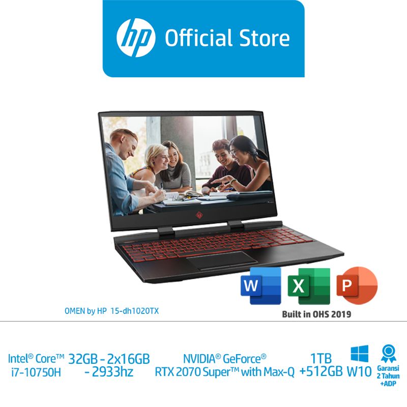 Jual Hp Omen 15 Dh1020tx Black Laptop Gaming 1e8d0pa 15 6 Intel Core I7 10750h 32gb Nvidia Geforce Rtx 2070 512 Gb Ssd W10 Home Online Desember 2020 Blibli