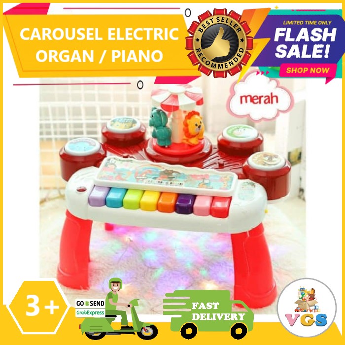 Promo Mainan Edukasi Alat Musik Anak Carousel Electric Organ Piano