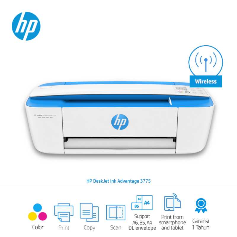Jual HP 3775 DeskJet Ink Advantage All-in-One Printer  [Print-Copy-Scan-Wifi] di Seller Blibli.com - Kota Jakarta Barat, DKI  Jakarta | Blibli