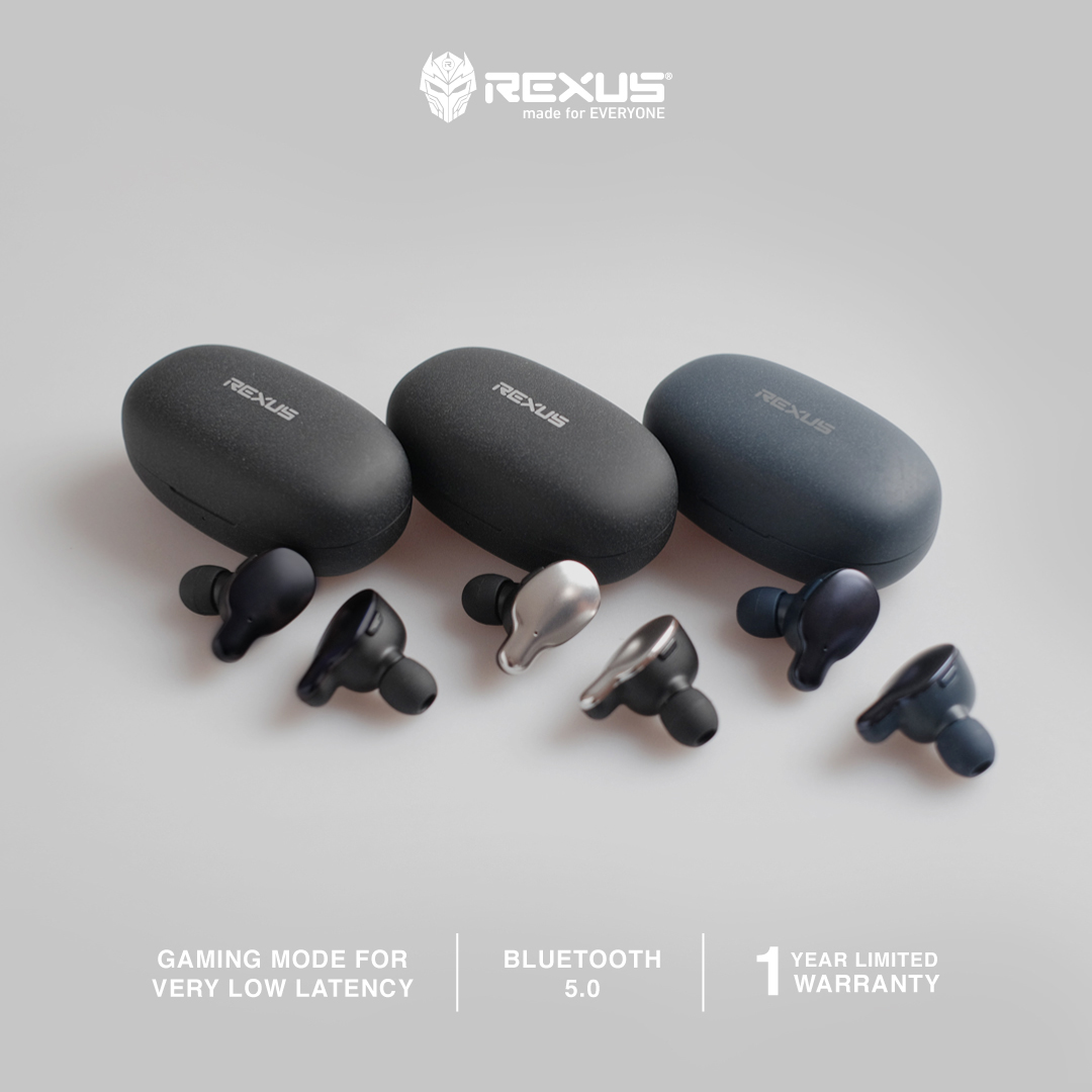 Jual Rexus FX1 TWS Earphone Gaming Wireless Bluetooth di Seller
