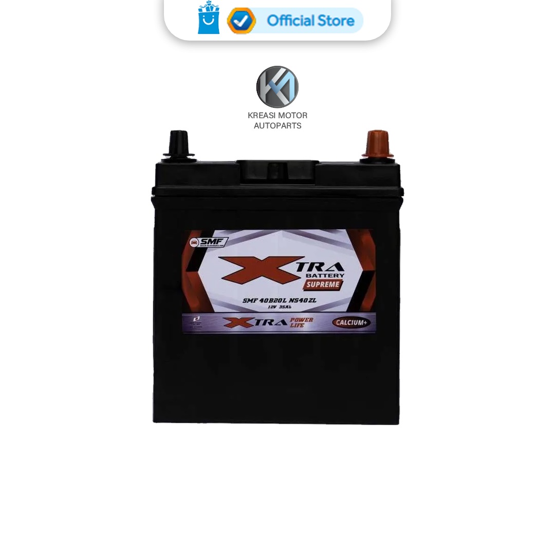 Promo AKI MOBIL MF BERGARANSI XTRA SUPREME NS40ZL (SMF40B20L) 12V-35 Ah