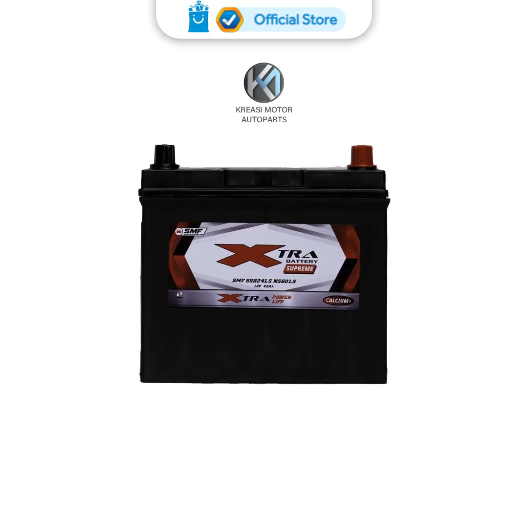 Promo AKI MOBIL MF BERGARANSI XTRA SUPREME NS60LS (MF55B24LS) 12V-45 Ah