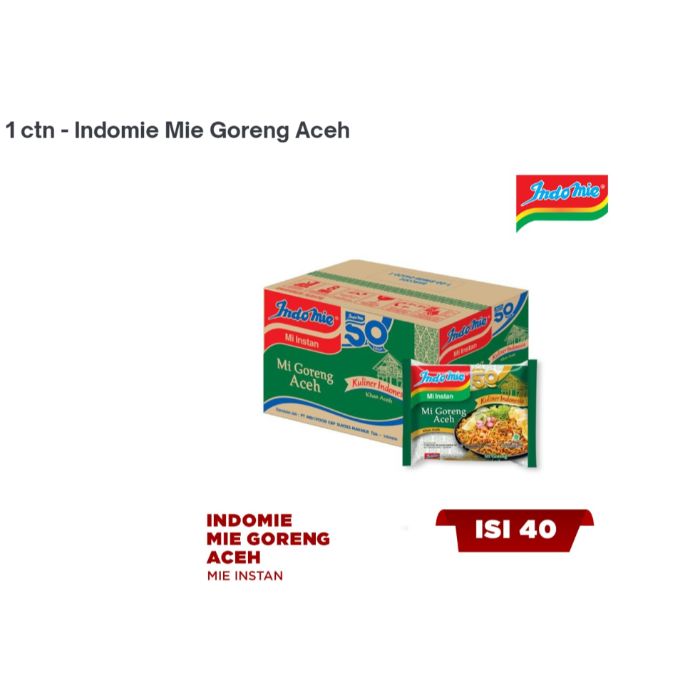 Indomie Mi Gogeng Aceh Spicy Beef Flavour 90g – 40 Pack