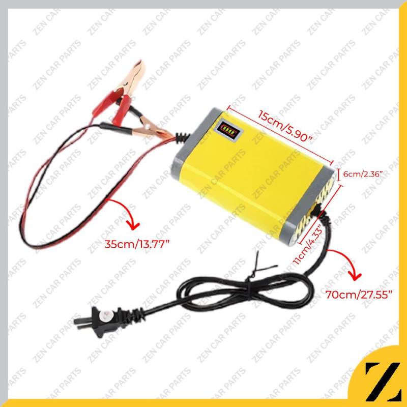 Jual Alat Cas Aki Motor Charger Aki Mobil Portable 2a 12 Volt Kuning Online Mei 2021 Blibli