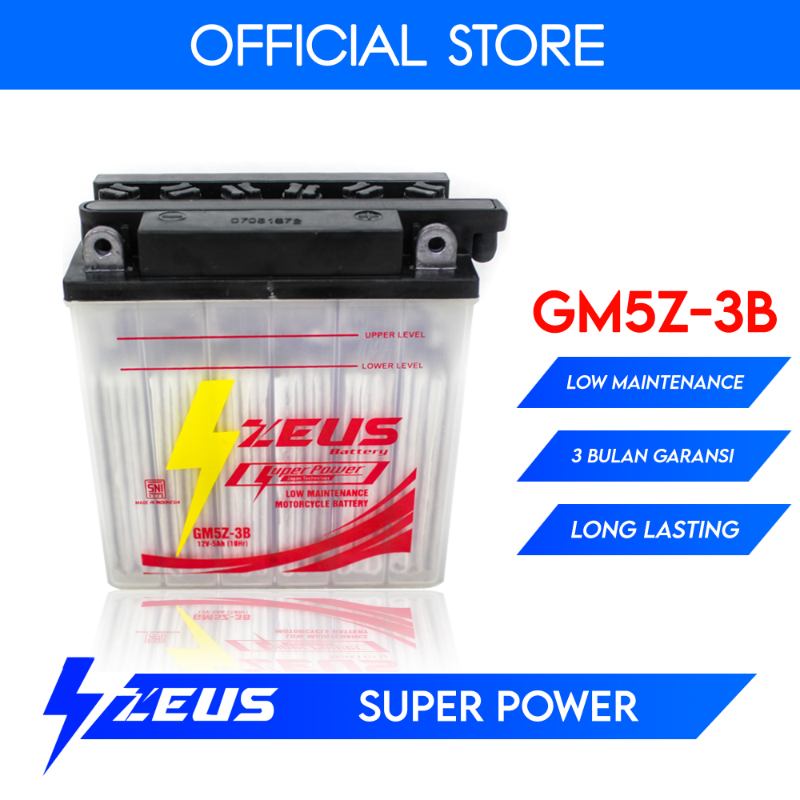Jual Aki Motor Vega R 110 Zeus Battery GM5Z-3B KIT Aki Basah Motor 12v