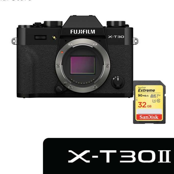 Jual FUJIFILM XT30 II KAMERA MIRRORLESS XT30 Body Only Black di