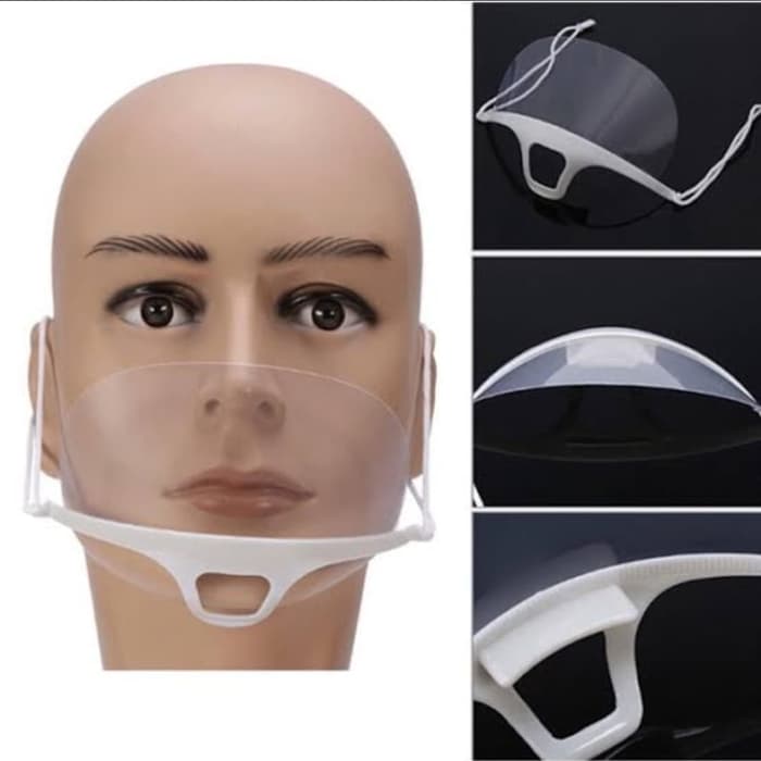 Jual Masker Plastik Penutup Mulut Transparan Bening
