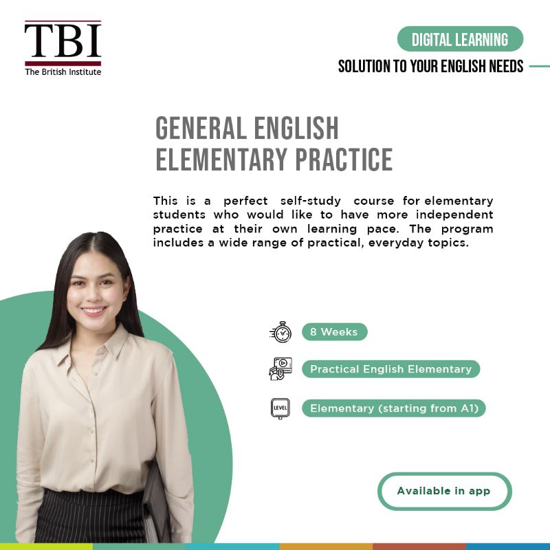 Jual TBI Digital Learning Programs General English Elementary Practice di Seller The
