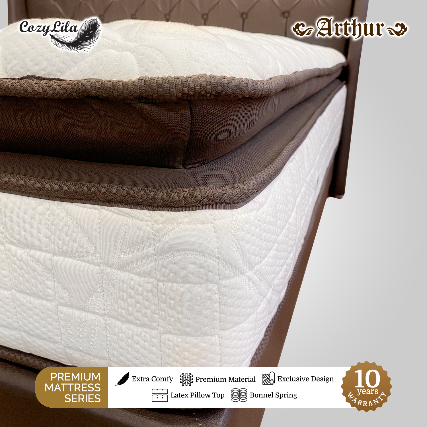 Cozylila Mattress Hb Divan Arthur Pillow Top Latex Spring Terbaru Agustus 2021 Harga Murah Kualitas Terjamin Blibli