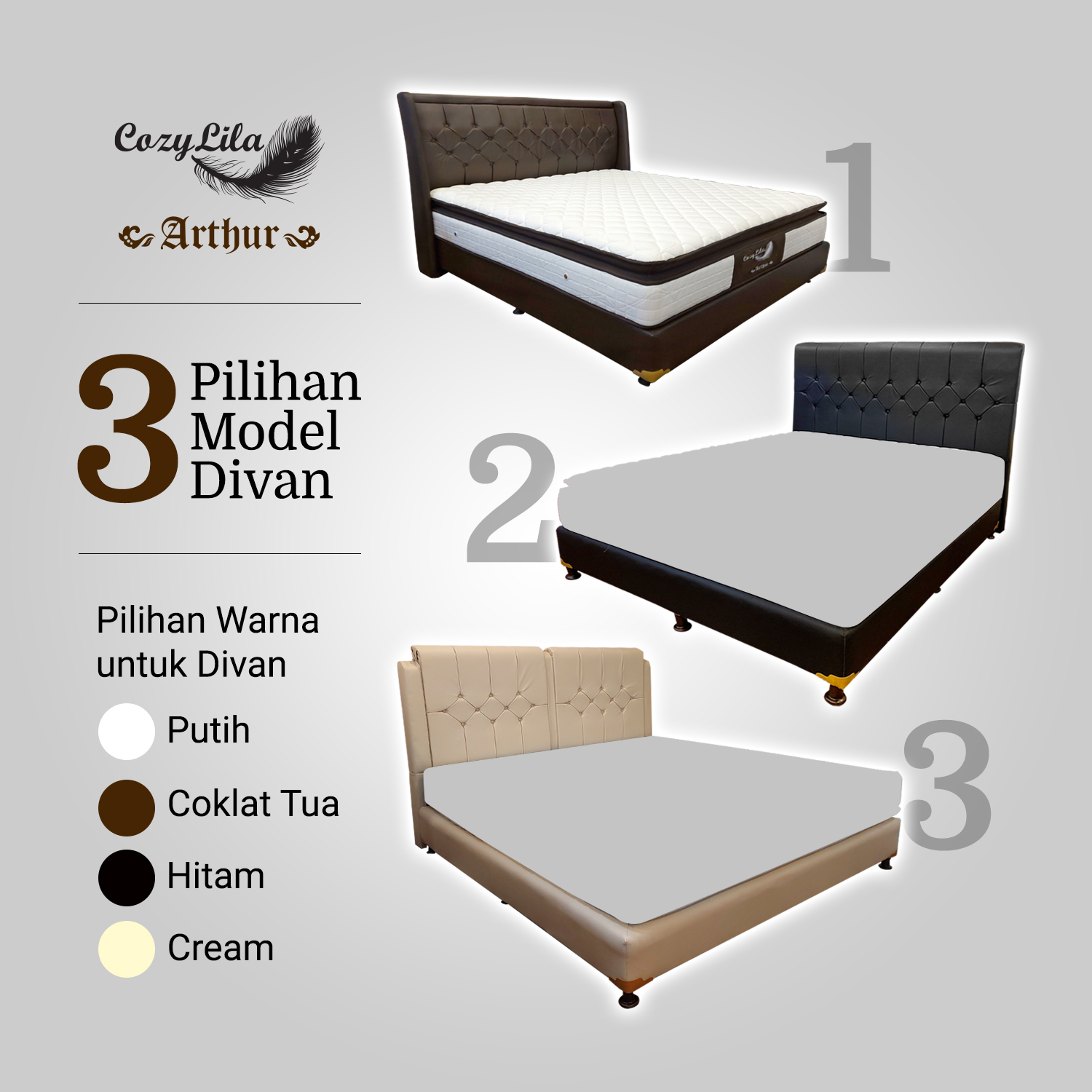 Cozylila Mattress Hb Divan Arthur Pillow Top Latex Spring Terbaru Agustus 2021 Harga Murah Kualitas Terjamin Blibli