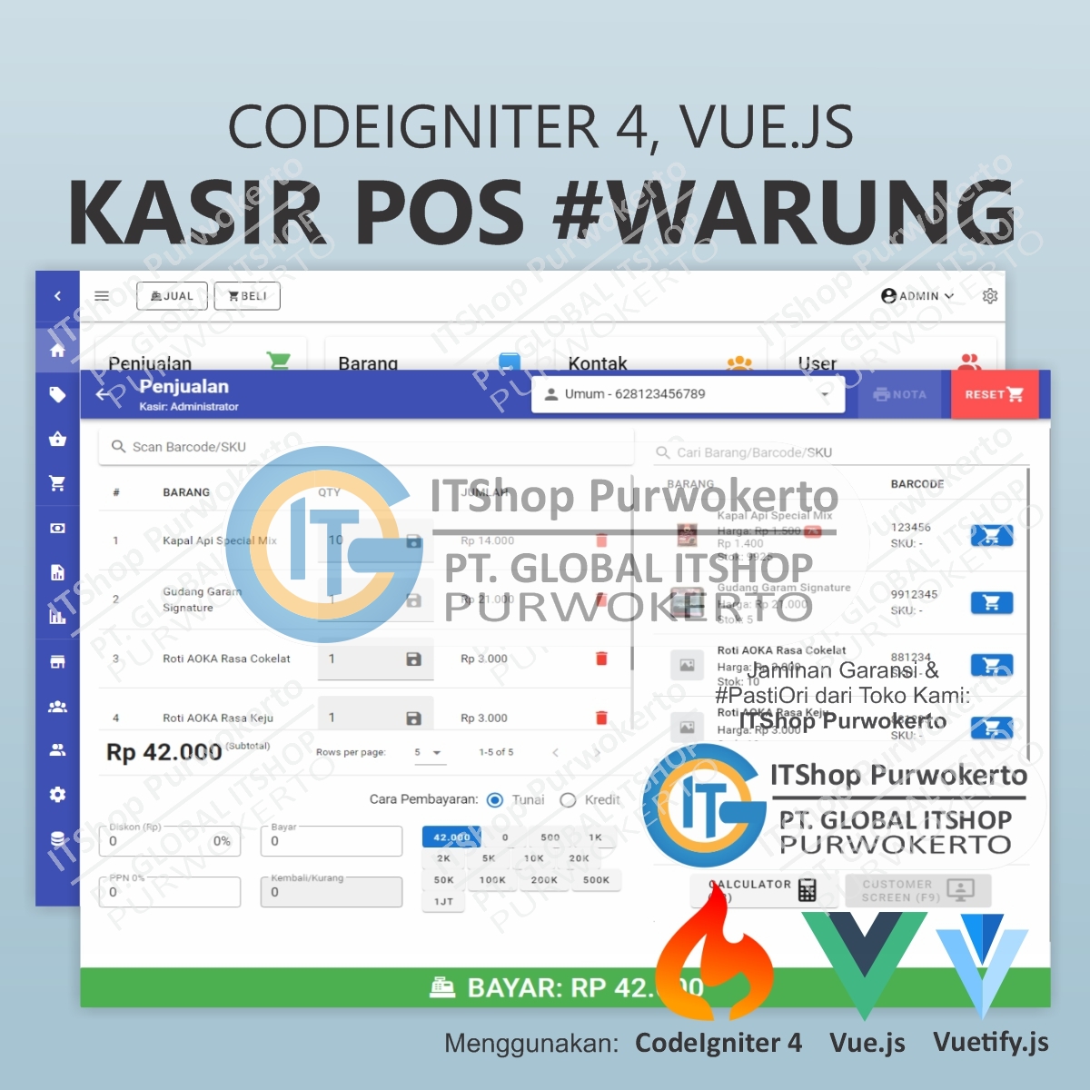 Jual Source Code Aplikasi Web Kasir Pos Edisi Toko Warung Menggunakan Codeigniter 4 Dan Vue Js Jual Source Code Aplikasi Web Kasir Pos Edisi Toko Warung Menggunakan Codeigniter 4 Dan Vue Js