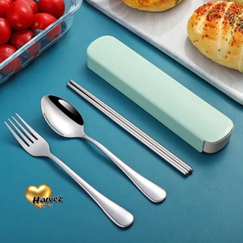 âˆš Harvez Sendok Set Stainless Traveling | Sendok - Garpu