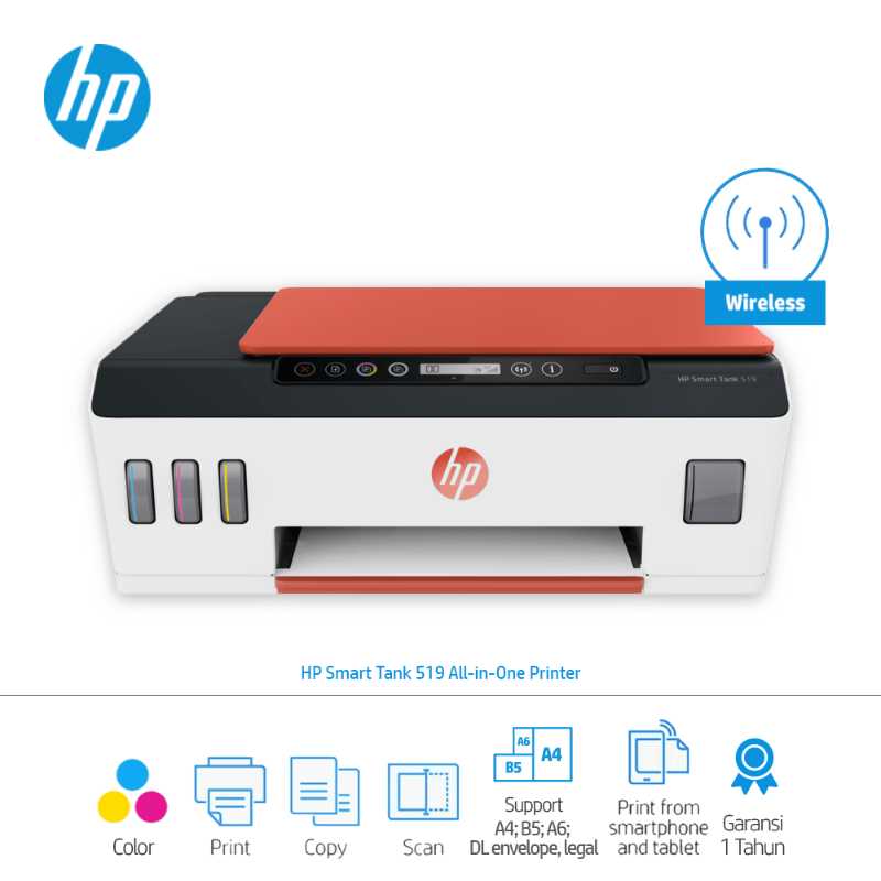 Jual HP 519 Smart Tank Wireless All-in-One [Print-Copy- Scan-Wifi