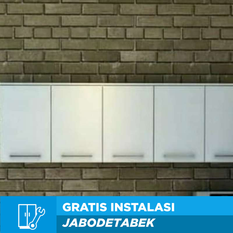 Jual Lemari Gantung Kitchenset Atas 5 Pintu Putih Uk 200 C Minimalis Expo Terbaru Juni 2021 Blibli
