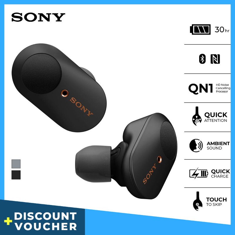 Jual SONY WF-1000XM3 Wireless Noise 