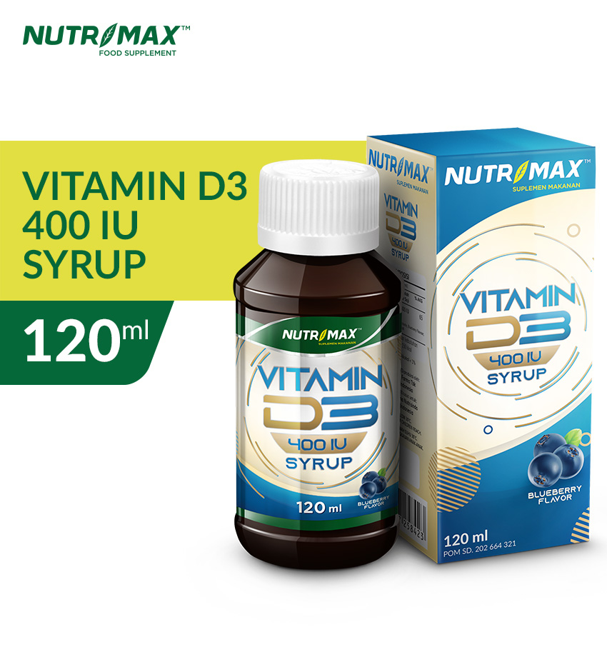 Promo Nutrimax Vitamin D3 400 IU Syrup Vitamin Kesehatan Tulang Gigi