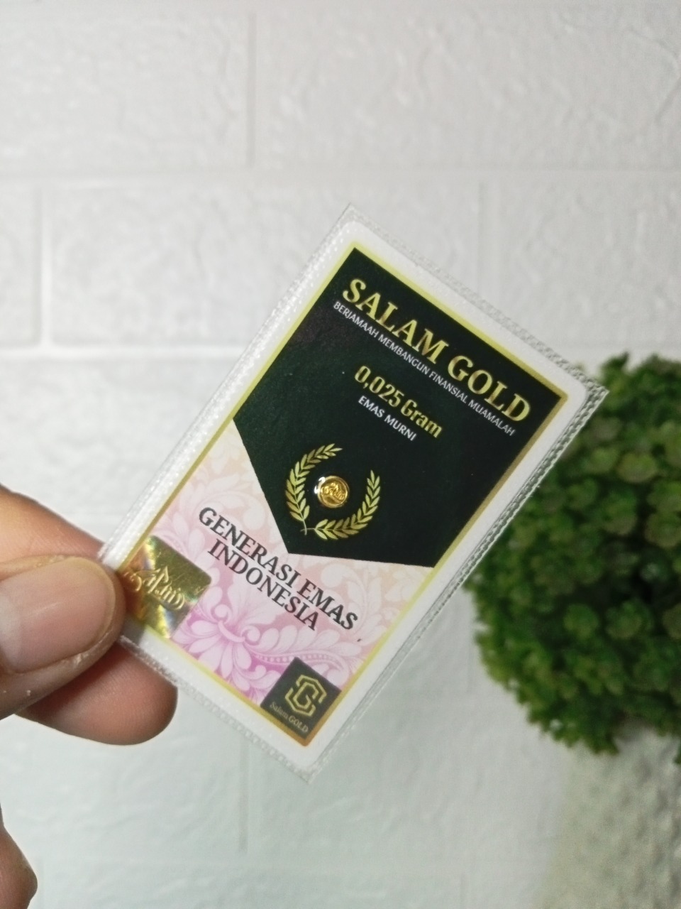 Jual SALAM GOLD Reguler Series 0,025 Gram TERMURAH Kemasan Laminating