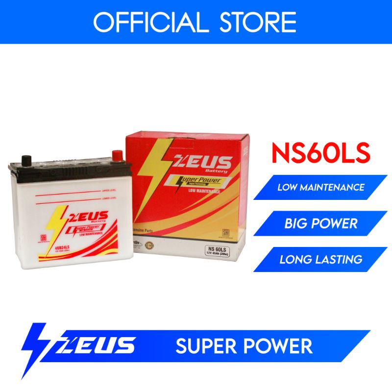 Jual Zeus Battery NS60LS (46B24LS) Aki Yaris, New Vios Aki Basah 12v