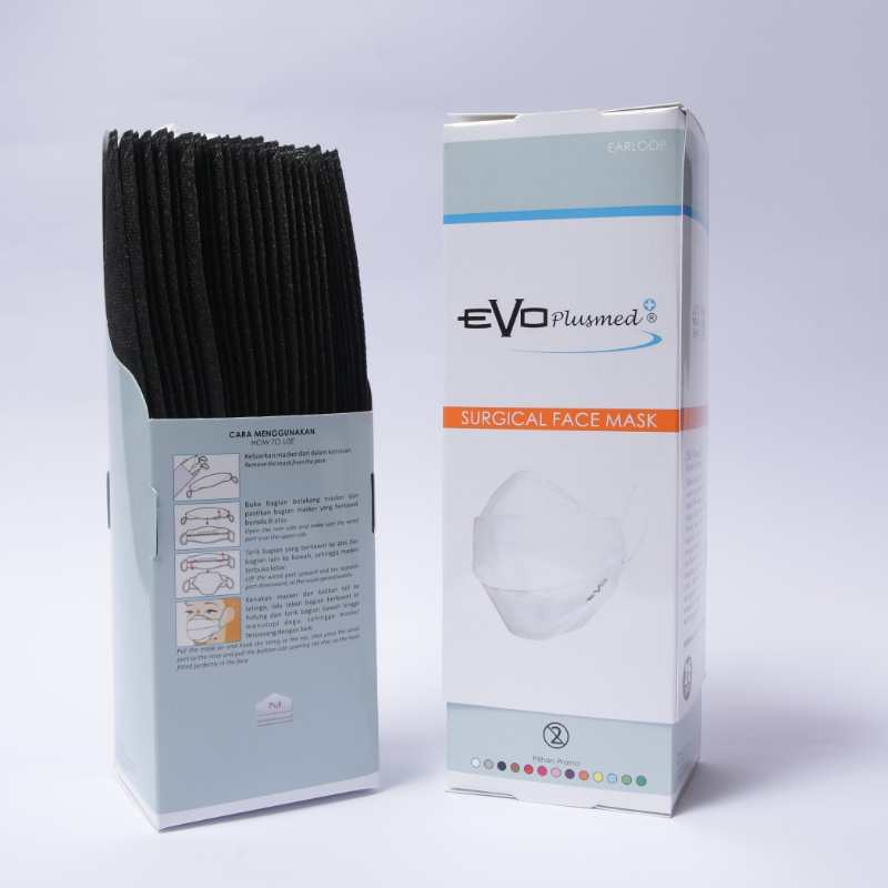 Promo Evo Plusmed+ Surgical Face Mask [1 Box/ 25 Pcs] Hitam Diskon 23