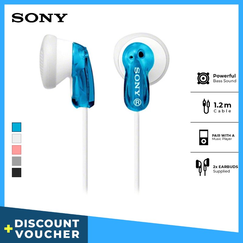 Promo Sony Mdre9lp Wire Headset Entry Inear Blue Earphone Headphone