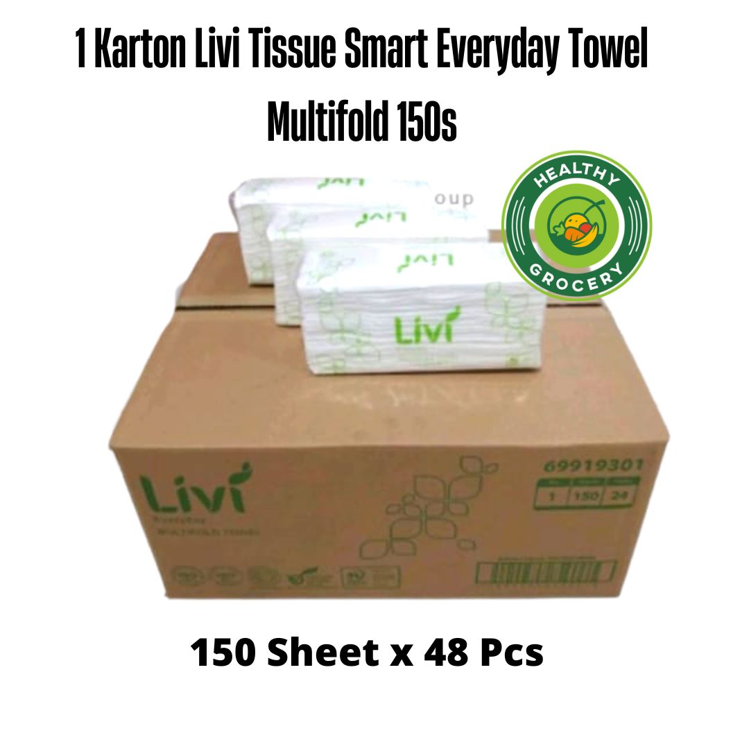 Jual 1 Kardus Livi Tissue Smart Everyday Towel Multifold 150 Sheet di ...
