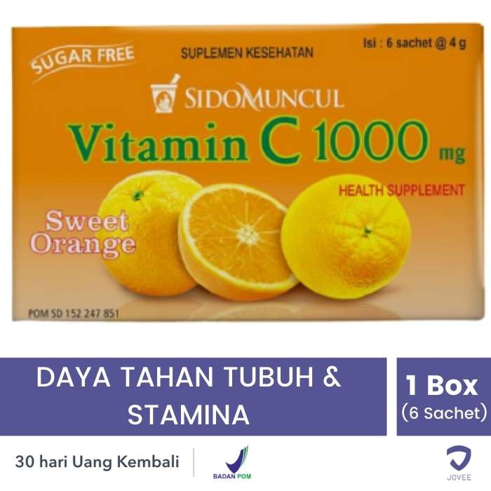 Jual SIDOMUNCUL Vitamin C 1000 Rasa Jeruk Suplemen Daya Tahan Tubuh