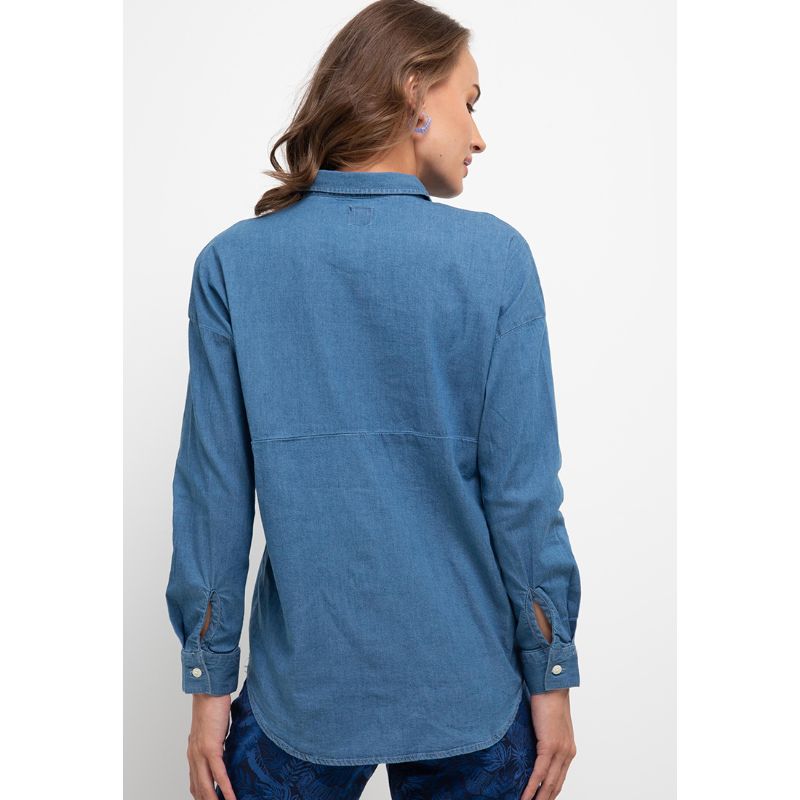 Long Sleeve Denim Shirt - Kemeja Wanita 