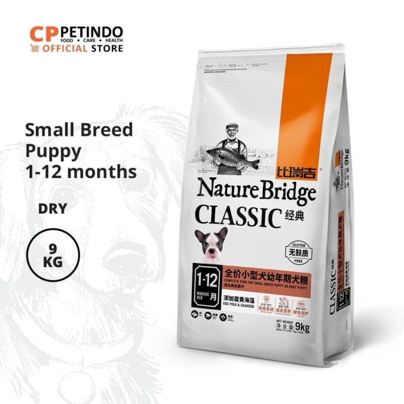 Promo CPPETINDO Nature Bridge Classic Small Breed Puppy Dog Food 9Kg
