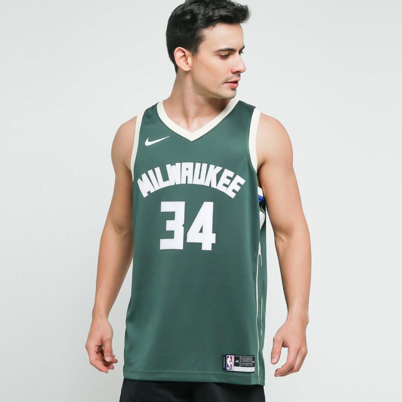 Jual Nike Men Basketball Milwaukee Bucks Giannis Antetokounmpo Icon 20 Swingman Jersey Basket Pria Cw3672 329 Online April 2021 Blibli