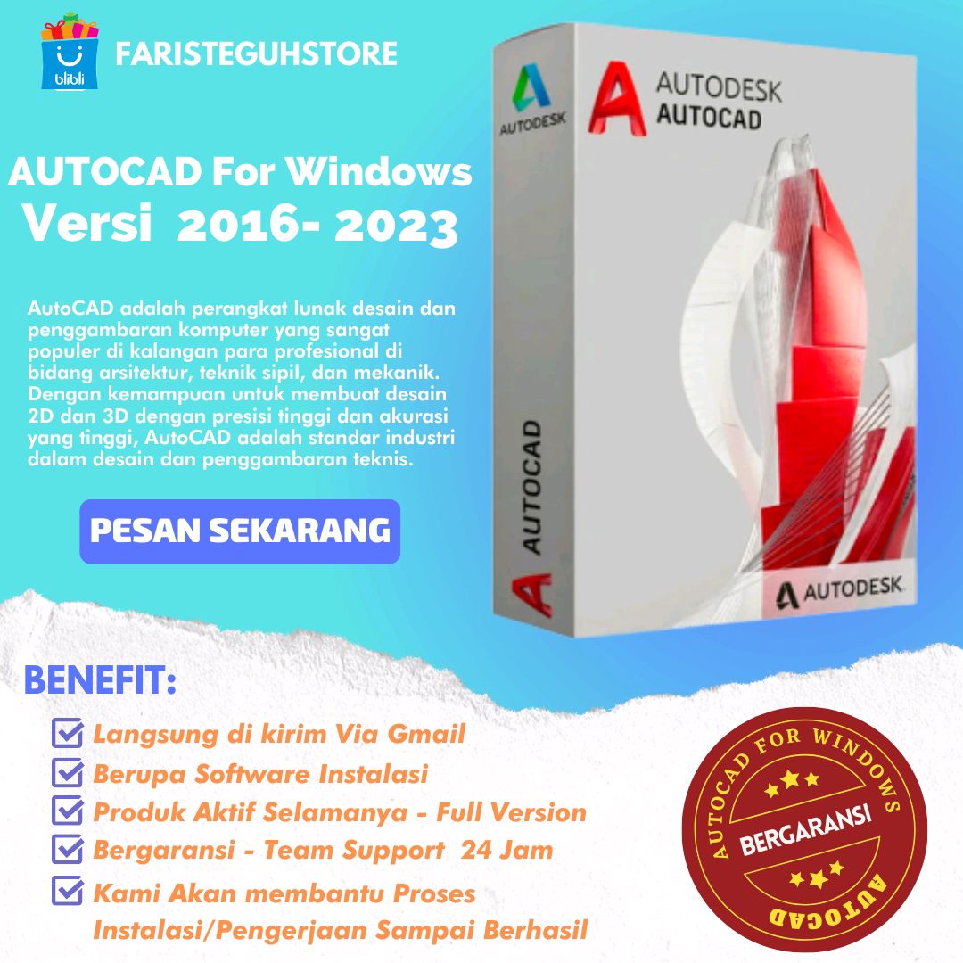 Promo Instalasi Autocad Versi 2016/2017/2018/2019/2020/2021/2022/2023 ...