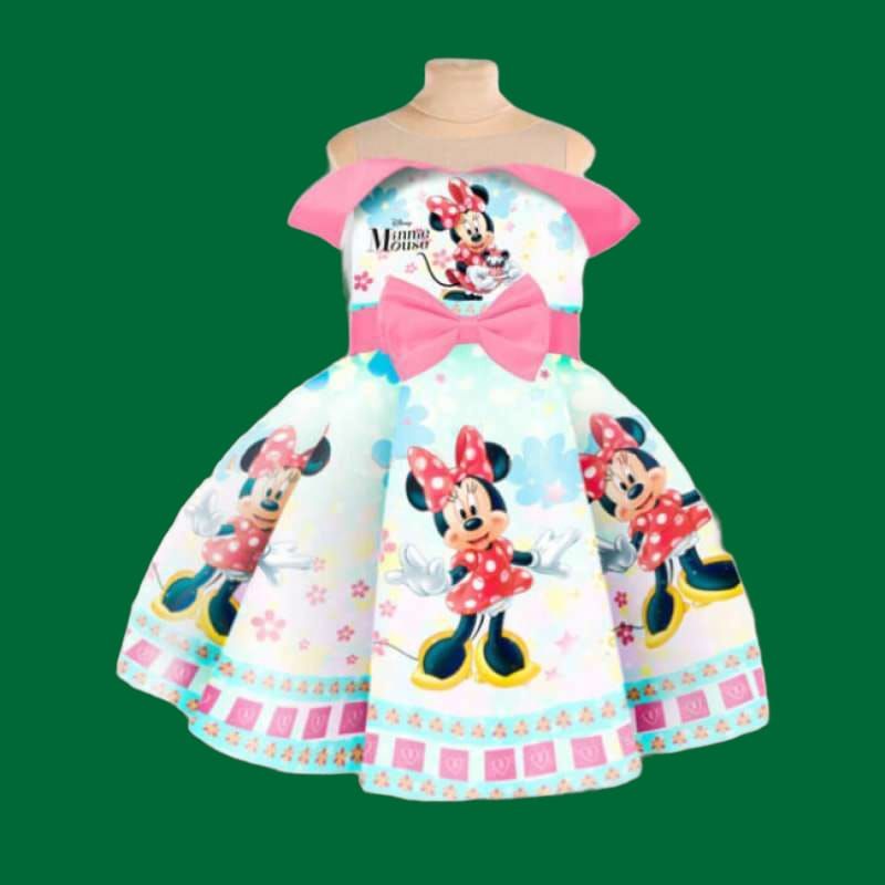Mardi Amber Minnie Mouse Dress Anak 